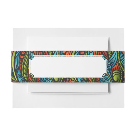 Abstract etnisch behang uitnodigingen wikkel (Voorkant Voorbeeld)