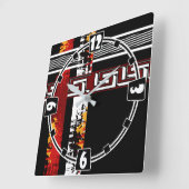 Abstract , etnisch , creatief vierkante klok (Hoek)