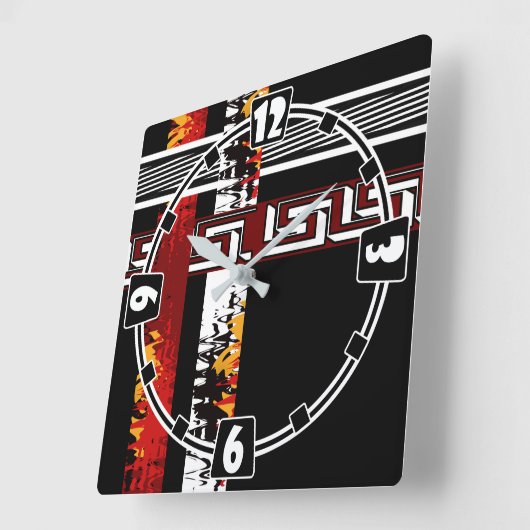 Abstract , etnisch , creatief vierkante klok (Hoek)