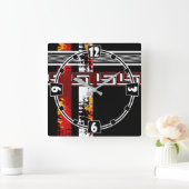 Abstract , etnisch , creatief vierkante klok (Huis)