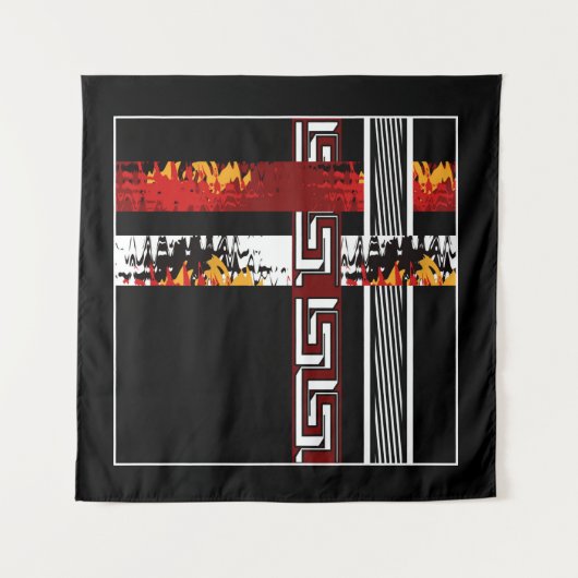 Abstract , etnisch , creatief wandkleed (Voorkant (horizontaal))