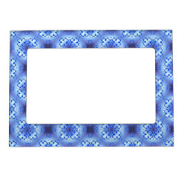 abstract    etnisch geometrisch blauw patroon. magnetisch lijstje