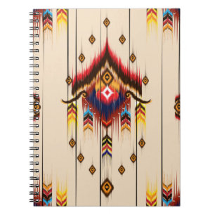 Abstract etnisch geometrisch patroon, Ikat geometr Notitieboek
