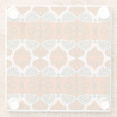 Abstract etnisch: trendy  boho. glazen onderzetter (Achterkant)