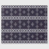 Abstract etnische geometric pattern design Blue ba Cadeaupapier (Vlak)