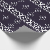 Abstract etnische geometric pattern design Blue ba Cadeaupapier (Hoek)