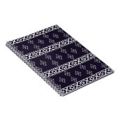 Abstract etnische geometric pattern design Blue ba Notitieboek (Rechterzijde)