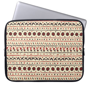 Abstract etnische naadloos patroon laptop sleeve