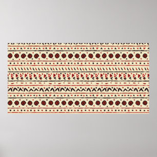 Abstract etnische naadloos patroon poster
