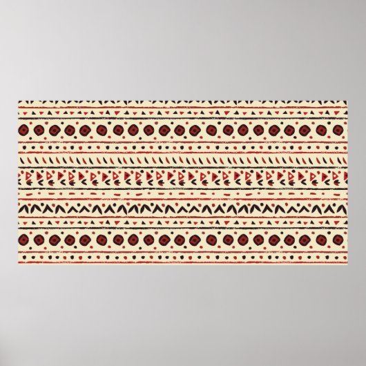 Abstract etnische naadloos patroon poster (Voorkant)