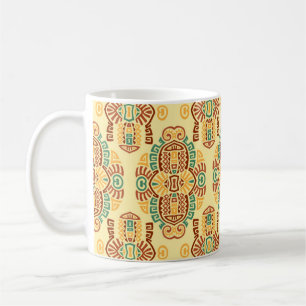 Abstract Etnische vintage Naadloos Patroon. Trendy Koffiemok