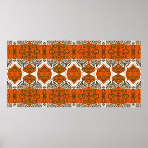 Abstract Etnische vintage Naadloos Patroon. Trendy Poster