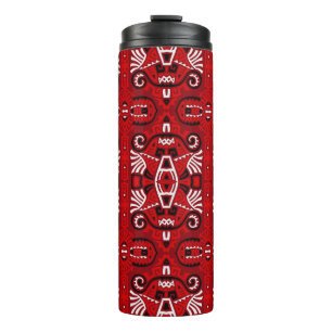 Abstract Etnische vintage Naadloos Patroon. Trendy Thermosbeker