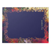 Abstract Evening Red, Cream & Midnight Notitieblok (Voorkant)