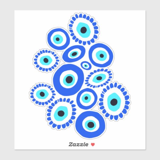 Abstract Evil Eye Graphic Sticker (Vel)