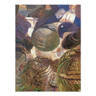 Abstract Expressionisme Aardetinten en textuur Foto Afdruk
