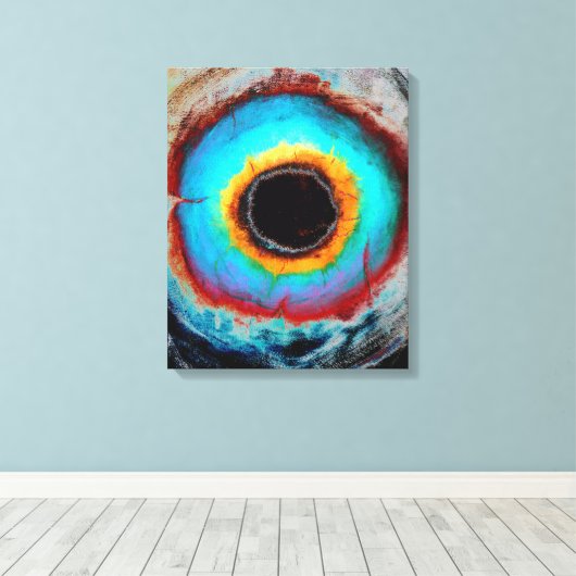Abstract expressionisme Black Hole Contemmodern Canvas Afdruk (Insitu (Houten vloer))