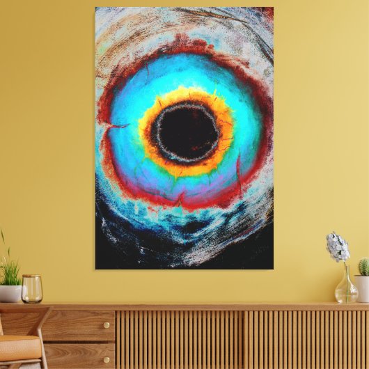 Abstract expressionisme Black Hole Contemmodern Canvas Afdruk (Insitu (Woonkamer))