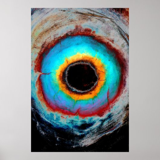 Abstract expressionisme Black Hole Contemmodern Poster (Voorkant)