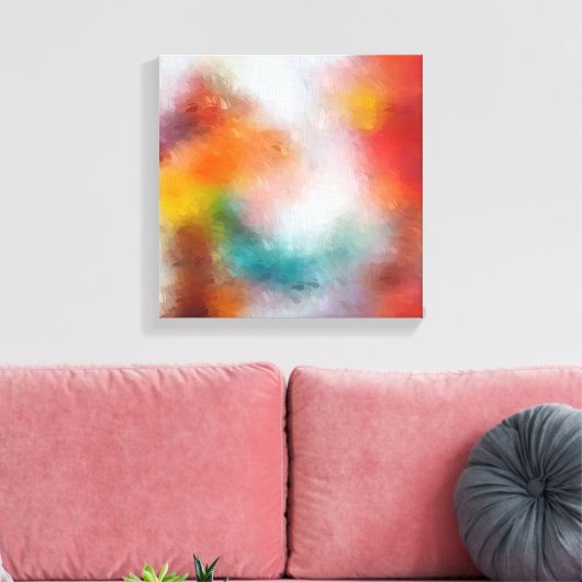 Abstract expressionisme canvas afdruk (Insitu (Woonkamer))
