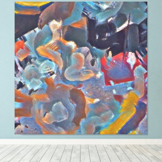 Abstract expressionisme canvas afdruk (Insitu (Houten vloer))