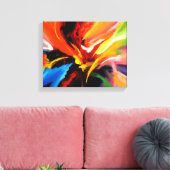 Abstract expressionisme canvas afdruk (Insitu (Woonkamer))