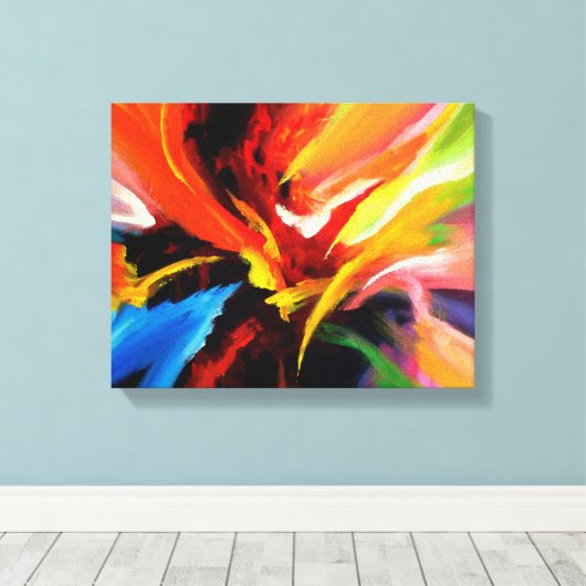 Abstract expressionisme canvas afdruk (Insitu (Houten vloer))