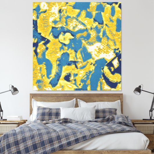 Abstract expressionisme canvas afdruk (Insitu (Slaapkamer))