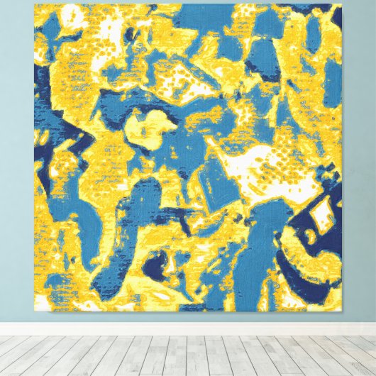 Abstract expressionisme canvas afdruk (Insitu (Houten vloer))