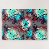 Abstract expressionisme hedendaags lineair  legpuzzel (Horizontaal)