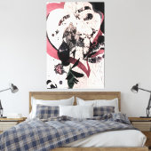 Abstract Expressionisme Muurkunst: Mixed Media Canvas Afdruk (Insitu (Slaapkamer))