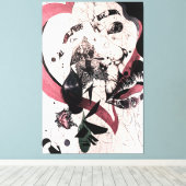 Abstract Expressionisme Muurkunst: Mixed Media Canvas Afdruk (Insitu (Houten vloer))