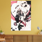 Abstract Expressionisme Muurkunst: Mixed Media Canvas Afdruk (Insitu (Woonkamer))