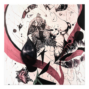 Abstract Expressionisme Muurkunst: Mixed Media Foto Afdruk