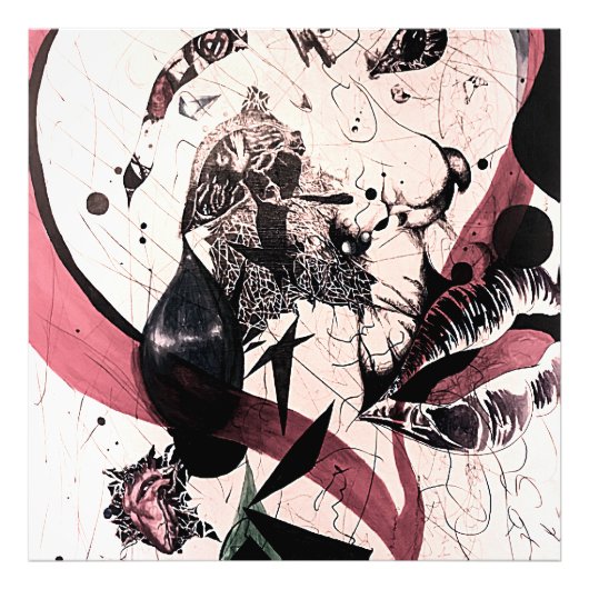 Abstract Expressionisme Muurkunst: Mixed Media Foto Afdruk (Voorkant)