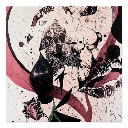 Abstract Expressionisme Muurkunst: Mixed Media Perfect Poster (Voorkant)