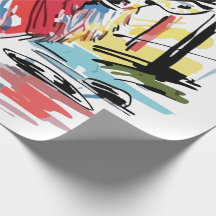 Abstract Expressionisme Neon Hert Mat
