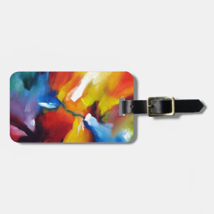 Abstract expressionisme schilderen bagagelabel