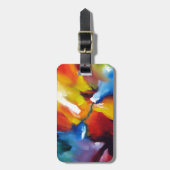 Abstract expressionisme schilderen bagagelabel (Voorkant verticaal)