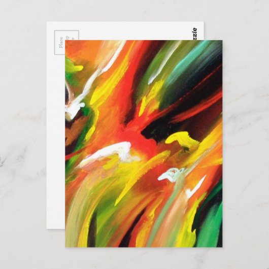 Abstract expressionisme schilderen briefkaart (Voorkant / Achterkant)