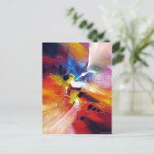Abstract expressionisme schilderen briefkaart (Staand voorkant)