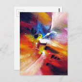 Abstract expressionisme schilderen briefkaart (Voorkant / Achterkant)
