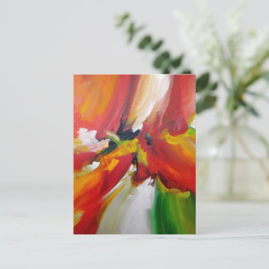 Abstract expressionisme schilderen briefkaart (Staand voorkant)