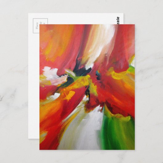 Abstract expressionisme schilderen briefkaart (Voorkant / Achterkant)
