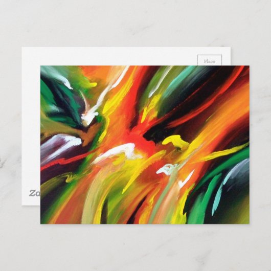 Abstract expressionisme schilderen briefkaart (Voorkant / Achterkant)