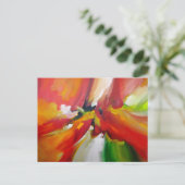Abstract expressionisme schilderen briefkaart (Staand voorkant)