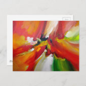 Abstract expressionisme schilderen briefkaart (Voorkant / Achterkant)