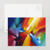 Abstract expressionisme schilderen briefkaart (Voorkant / Achterkant)