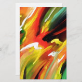 Abstract expressionisme schilderen briefpapier (Voorkant / Achterkant)