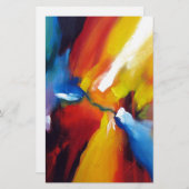 Abstract expressionisme schilderen briefpapier (Voorkant / Achterkant)